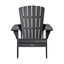 Black Composite Adirondack Chair with Arms and UV Protection