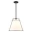 Lise Minimalist Black Drum Chandelier with Adjustable Rods