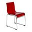 Lima Transparent Red Acrylic Side Chair with Chrome Steel Frame