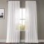 White Sheer Faux Linen Rod Pocket Curtain Panel 108 Inches