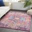 Large Multicolor Synthetic Oriental Square Rug