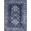 Navy Rectangular Synthetic Stain-Resistant Area Rug, 6'11" x 9'