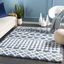 Denim and White Moroccan Shag Rectangular Area Rug