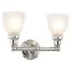 Polished Chrome 2-Light Vanity with Satin Opal Glass