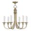 Antique Brass 6-Light Candle Chandelier