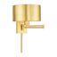 Satin Brass 24.25" Swing Arm Wall Sconce with Drum Shade