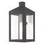 Scandinavian Gray Clear Glass Outdoor Wall Lantern Sconce