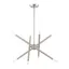 Mini Crystal 8-Light Chandelier in Brushed Nickel Finish