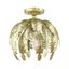 Winter Gold Glass Indoor/Outdoor Bowl Light Fixture