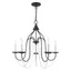 Mini Alessia 5-Light Black Crystal Chandelier