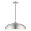 Amador Brushed Aluminum & Polished Chrome 18" Indoor/Outdoor Pendant Light