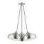 Brushed Aluminum and Chrome 3-Light Cluster Pendant