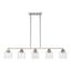 Aragon Brushed Nickel 5-Light Linear Chandelier with Clear Seeded Glass