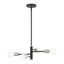 Bannister 4-Light Asymmetrical Chandelier in Black with Brushed Nickel Accents