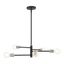 Bannister 5-Light Asymmetrical Black and Nickel Chandelier