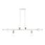 Bannister 6-Light White and Nickel Linear Chandelier