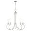 Elegant Brushed Nickel 5-Light Chandelier with Crystal Accents