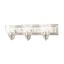 Elegant Brushed Nickel 3-Light Vanity Sconce with Hand Blown Glass Shades