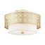 Soft Gold Steel Drum Ceiling Flush Mount Light