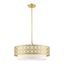 Calinda Soft Gold 5-Light Drum Pendant Chandelier