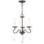 Callisto English Bronze Mini Chandelier with Crystal Accents