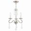 Elegant Brushed Nickel Mini Chandelier with Crystal Accents