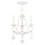 Antique White Mini 3-Light Candle Chandelier