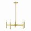 Copenhagen Satin Brass 5-Light Mid-Century Modern Chandelier