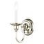 Cranford Polished Nickel Squared Arm 1-Light Wall Sconce