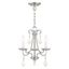 Daphne Brushed Nickel 3-Light Mini Chandelier with Teardrop Crystals