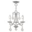 Polished Chrome Mini Chandelier with Teardrop Crystals