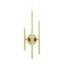 Denmark Satin Brass 3-Light Wall Sconce with Bronze Accents