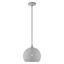 Nordic Gray Globe Pendant with Brushed Nickel Accents