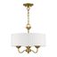 Antique Gold Leaf Mini Drum Pendant Light