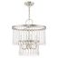 Elizabeth Brushed Nickel 4-Light Crystal Pendant Chandelier