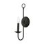 Estate Classical Black Steel Wall Sconce - 16" Height