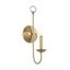 Estate Antique Brass Dimmable Wall Sconce - 16" High
