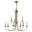 Antique Brass 9-Light Candle Style Chandelier