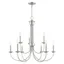 Elegant Brushed Nickel & Crystal 9-Light Traditional Chandelier