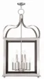 Garfield Traditional 9-Light Brushed Nickel Square Lantern