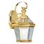 Georgetown Polished Brass Dimmable Wall Lantern with Clear Glass