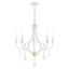 White Mini Crystal 5-Light Candelabra Chandelier