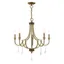 Antique Brass 5-Light Mini Crystal Chandelier