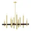 Helsinki Satin Brass 12-Light Candle Chandelier