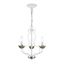 Elegant Mini Crystal 3-Light Chandelier in Antique White