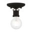 Lansdale Black and Brushed Nickel 1-Light Flush Mount