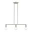 Lansdale 24" Brushed Nickel 3-Light Linear Chandelier