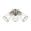 Brushed Nickel 3-Light Flush Mount with Clear Seeded Glass