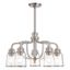 Lawrenceville 24" Coastal Industrial 5-Light Chandelier with Clear Seeded Glass