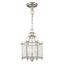 Elegant Brushed Nickel 3-Light Chandelier with Clear Beveled Glass